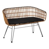 Divan 2 vendesh Naoki pakoworld metal i zi-pe natyral 120x55x79cm