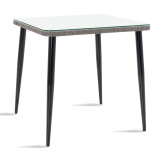 Set ngrënieje Naoki 5 copë pakoworld metal i zi PE gri