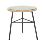 Set salloni 3 copë Gaus pakoworld pe natyrale-metal i zi
