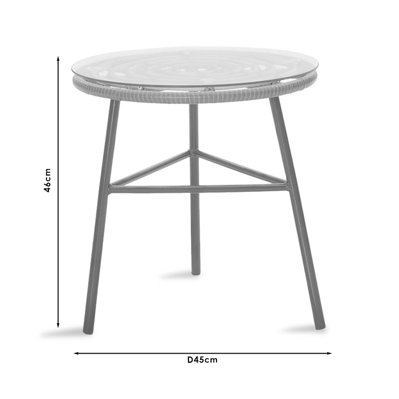 Set salloni 3 copë Gaus pakoworld pe natyrale-metal i zi