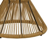 Tavolinë Mabil pakoworld rattan natyral-xham D50x55cm