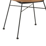 Fotel Felicia pakoworld rattan natyral-këmbë metalike të zeza D60x81cm
