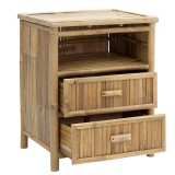 Komodinë Ofra pakoworld bambu natyrale 56x46x69cm