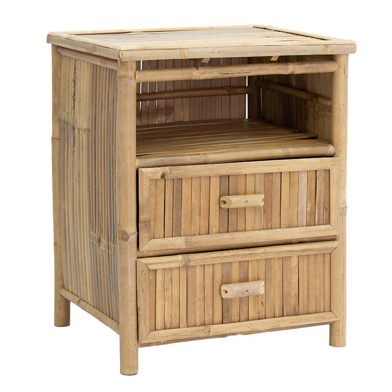 Komodinë Ofra pakoworld bambu natyrale 56x46x69cm