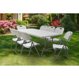Tavolinë palosëse catering-konference Aprilia pakoworld në ngjyrë të bardhë graniti 183x76x74cm