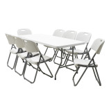 Tavolinë palosëse catering-konference Aprilia pakoworld në ngjyrë të bardhë graniti 183x76x74cm
