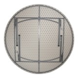 Tavolinë katering e palosshme Comfort pakoworld valixhe e bardhë e rrumbullakët D180x74cm