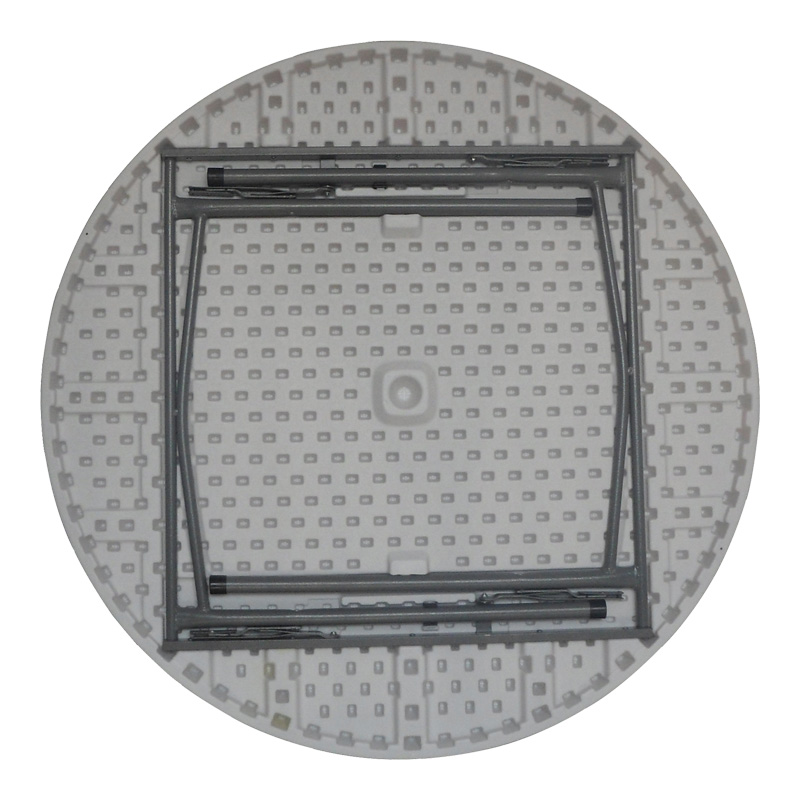 Tavolinë catering e palosshme Comfort pakoworld e bardhë e rrumbullakët D120x74cm