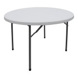 Tavolinë catering e palosshme Comfort pakoworld e bardhë e rrumbullakët D120x74cm