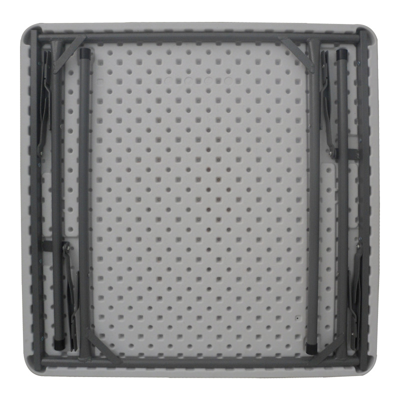 Tavolinë katering e palosshme Comfort pakoworld në ngjyrë të bardhë 80x80x74cm