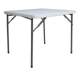 Tavolinë katering e palosshme Comfort pakoworld në ngjyrë të bardhë 80x80x74cm