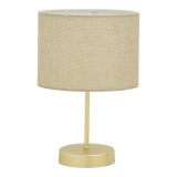 Llambë tavoline PWL-0961 pakoworld E27 bezhë kafe-floriri D22x32cm