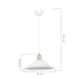 Ndriçues tavani PWL-0964 pakoworld E27 i zi-bronz antik D30x14.5cm