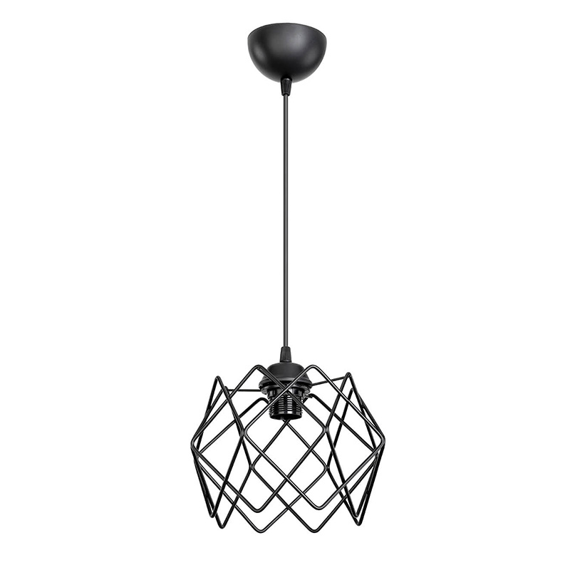 Dritë tavani PWL-1021 pakoworld E27 metal i zi D23.5x16cm