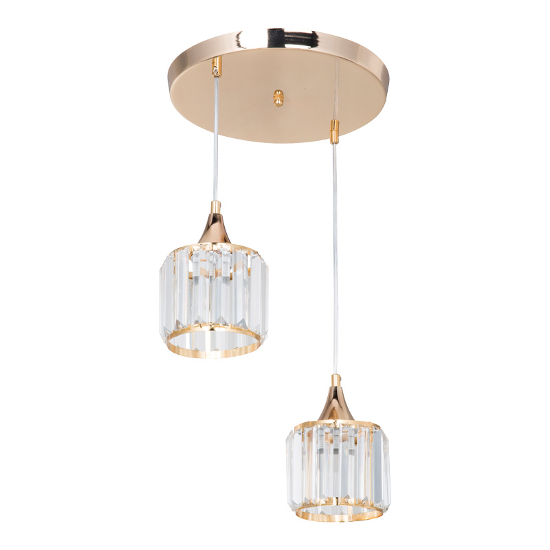 Ndriçues tavani PWL-1025 pakoworld E27 metal i artë-xham D30x70cm