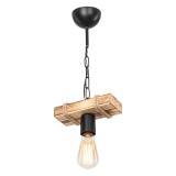 Llambë tavani PWL-1027 pakoworld E27 metal i zi-natyral 20x10x43cm