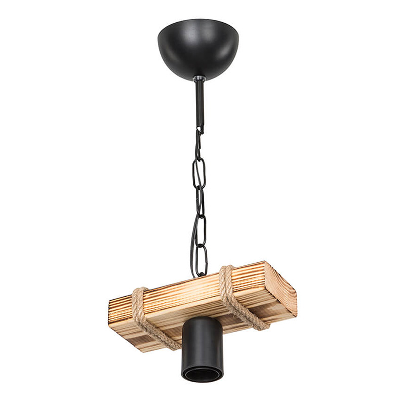 Llambë tavani PWL-1027 pakoworld E27 metal i zi-natyral 20x10x43cm