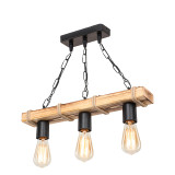 Ndriçues tavani PWL-1027 pakoworld E27 metal i zi-natyral 48.5x10x47cm