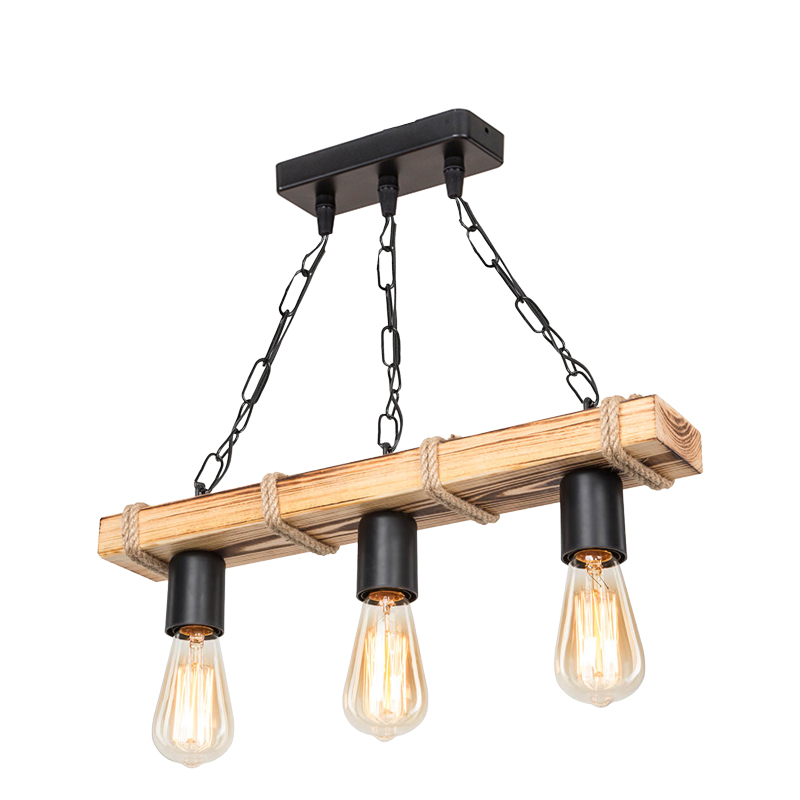 Ndriçues tavani PWL-1027 pakoworld E27 metal i zi-natyral 48.5x10x47cm