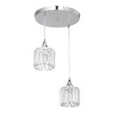 Ndriçues tavani PWL-1025 pakoworld E27 metal krom-xham D30x70cm