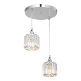 Ndriçues tavani PWL-1025 pakoworld E27 metal krom-xham D30x70cm