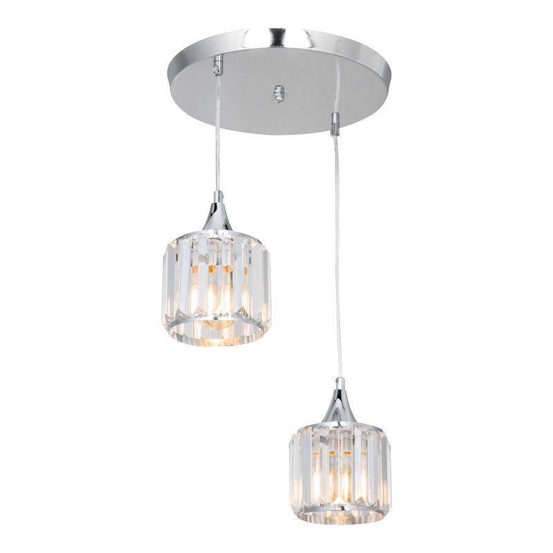 Ndriçues tavani PWL-1025 pakoworld E27 metal krom-xham D30x70cm