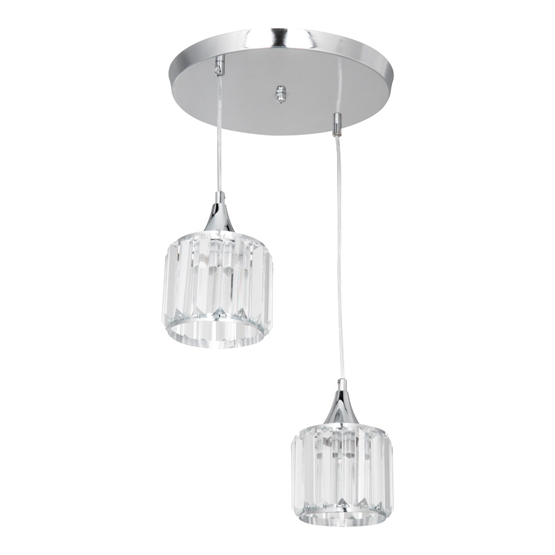 Ndriçues tavani PWL-1025 pakoworld E27 metal krom-xham D30x70cm
