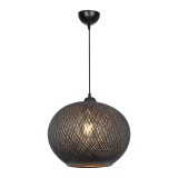Ndriçues tavani Leshia pakoworld E27 i zi D38x38cm