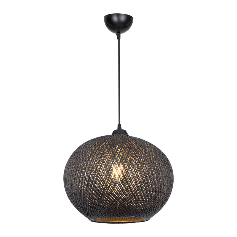 Ndriçues tavani Leshia pakoworld E27 i zi D38x38cm