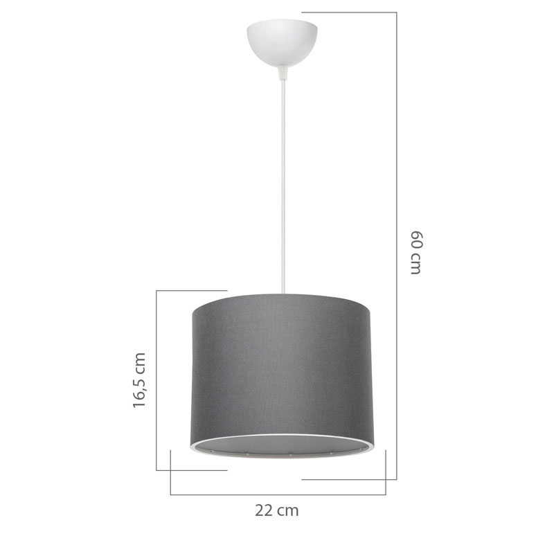 Dritë tavani PWL-1115 pakoworld Ε27 gri-e bardhë D22x16,5cm