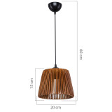 Ndriçues tavani PWL-1116 pakoworld E27 kafe D20x15cm