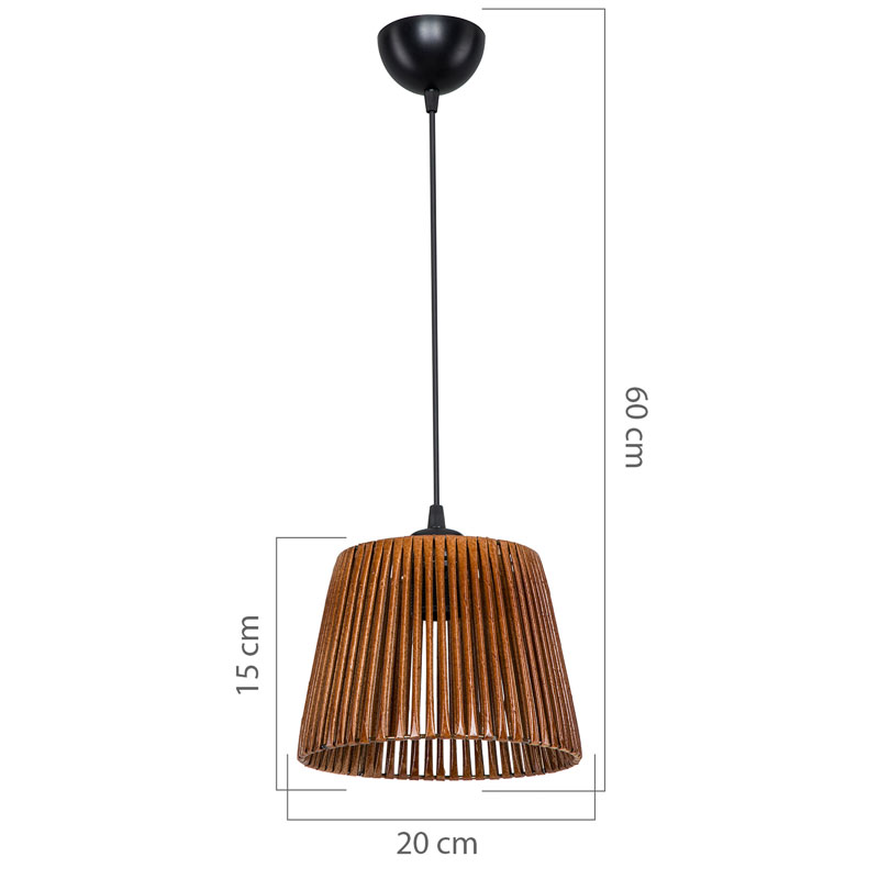 Ndriçues tavani PWL-1116 pakoworld E27 kafe D20x15cm