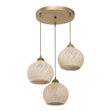 Ndriçues tavani PWL-1121 pakoworld E27 krem-ar D40x75cm