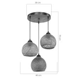 Ndriçues tavani PWL-1121 pakoworld E27 kafe D40x75cm