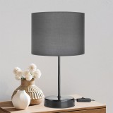 Llambë tavoline PWL-1183 pakoworld E27 antracit-e zezë D22x36.5cm