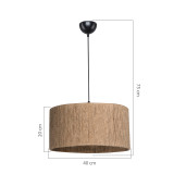 Ndriçues tavani PWL-1184 pakoworld E27 kafe D40x20cm