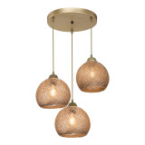 Dritë tavani PWL-1121 pakoworld Ε27 bezhë-floriri D40x80cm