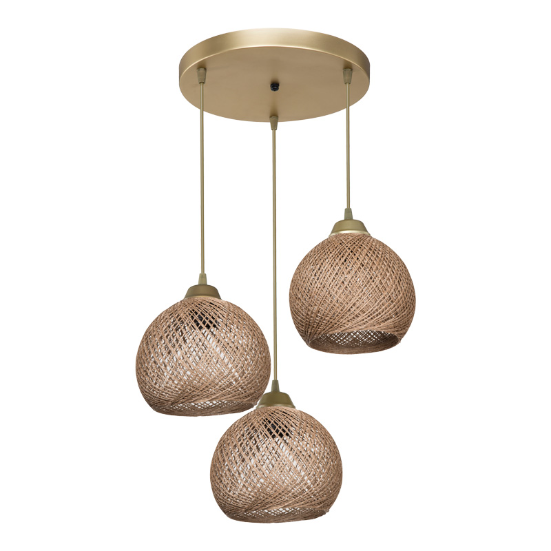 Dritë tavani PWL-1121 pakoworld Ε27 bezhë-floriri D40x80cm