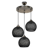 Dritë tavani PWL-1121 pakoworld Ε27 e zezë-bronz D40x80cm