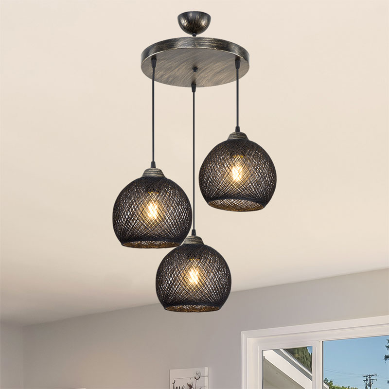 Dritë tavani PWL-1121 pakoworld Ε27 e zezë-bronz D40x80cm
