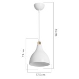 Ndriçues tavani Lofty pakoworld E27 i bardhë D18x22cm