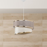 Dritë tavani Loopy pakoworld E27 bezhë-e bardhë D30x18cm