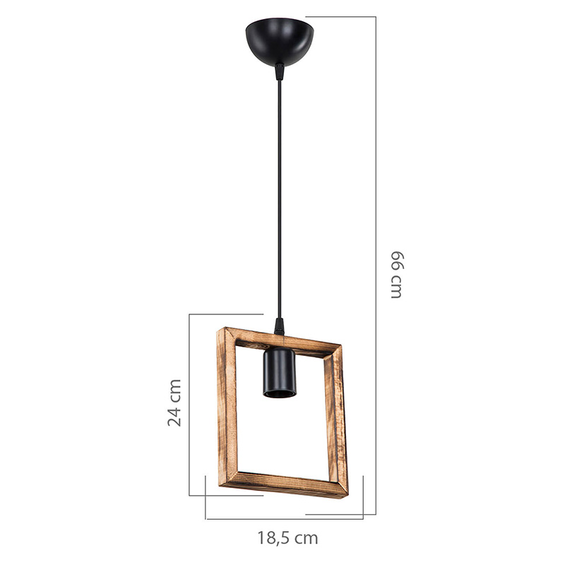 Dritë tavani Isolate pakoworld E27 arre 18.5x3x24cm