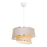 Dritë tavani PWL-1127 pakoworld E27 bezhë-artë-bardhë D32.5x65cm