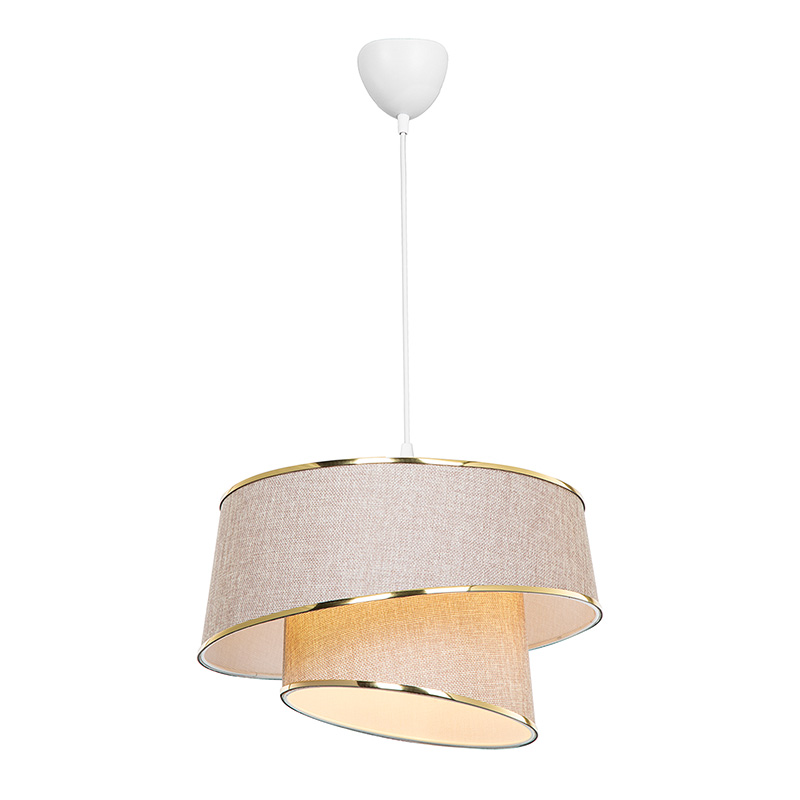 Dritë tavani PWL-1127 pakoworld E27 bezhë-artë-bardhë D32.5x65cm