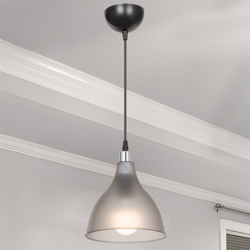 Ndriçues tavani Orazio pakoworld E27 gri e errët-e zezë D18.5x56cm