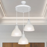 Llambë tavani me 3 drita Orazio pakoworld E27 e qartë-e bardhë D40x80cm