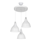 Llambë tavani me 3 drita Orazio pakoworld E27 e qartë-e bardhë D40x80cm