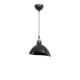 Ndriçues i vetëm Oufoa pakoworld llambë tavani pp në nuancë të zezë D22x22cm