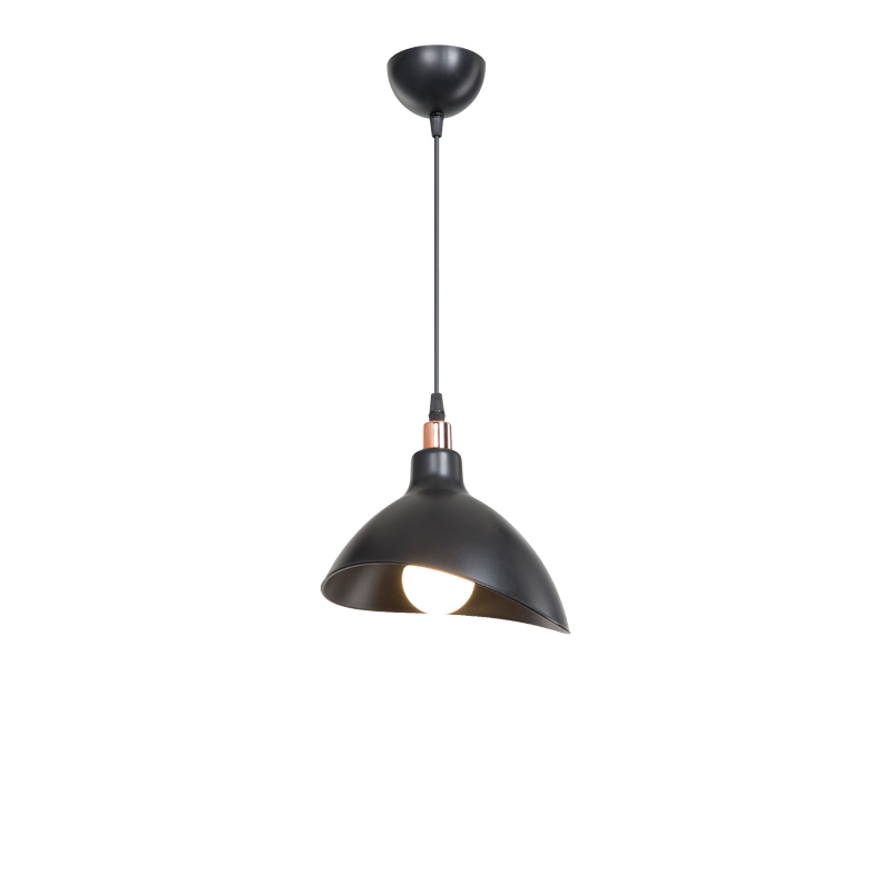 Ndriçues i vetëm Oufoa pakoworld llambë tavani pp në nuancë të zezë D22x22cm